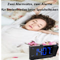 Miniatyrbild 6 av 6: Digital Väckarklocka för Sovrum, Takprojektionsväckarklocka med 180° Rotation, Dubbel Väckarklocka för Tunga Sovare, Batteribackup, USB-Telefon