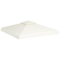 Miniatyrbild 2 av 5: vidaXL Paviljongtak 310 g/m² 3 x 3 m gräddvit white