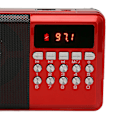 Miniatyrbild 5 av 8: Bärbar AM FM-radio Minneskort Mp3-uppspelning Batteridriven Ergonomisk Extern antenn Fickradio