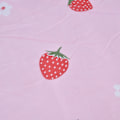Miniatyrbild 4 av 8: Kawaii Jordgubbstryck Queen Size Sänglakan, Jordgubbsmönstrad Sängkläder Set för Vardagsrum Sovrum Matsal (Rosa)