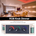 Miniatyrbild 4 av 5: Justerbar dimmer för ljusstyrka, PWM digital dimningsteknik för LED-strips, manuell kontroll över rött, grönt och blått ljus i bostäder och