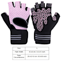 Miniatyrbild 4 av 7: BOODUN 1 Par Halkskydd Sport Viktlyftning Halvfinger Skydd Gymhandskar (Rosa, L)