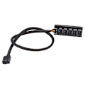 Miniatyrbild 2 av 8: PWM Fläkthubb för stationär datorkylare, fläktdelare hubbadapter flexibel användning Plug-N-Play, stöder upp till 5 st PC-kylfläktar 4-Pin & 3-Pin kontakt,