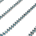 Miniatyrbild 5 av 8: Rhinestone Klokedja 1 Yard Lång Glittrande Elegant Mångsidig Rhinestone Rem för Smycken Kläder DIY Blå