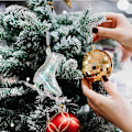 Miniatyrbild 3 av 5: Julgransdekorationer Hängande Juldekorationer Handblåsta Konstprydnader med Rep för Jul Julfest Hemdekorationer Style 2