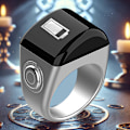 Miniatyrbild 5 av 5: Smart Ring, Väckarklocka, Digital Tasbih Fingerräknare med OLED-skärm, Vattentät, APP-stöd Counter Smart Ring 18mm