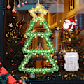 Miniatyrbild 1 av 8: GlobaLink LED-julklappsträd, 110 LED, Vikbart Batteridrivet Ljus för Inomhus/Utomhusbruk warm white