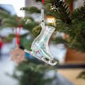 Miniatyrbild 2 av 5: Julgransdekorationer Hängande Juldekorationer Handblåsta Konstprydnader med Rep för Jul Julfest Hemdekorationer Style 2