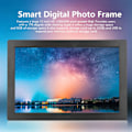 Miniatyrbild 6 av 8: 15 tums WiFi Smart Digital Fotoram Väggmonterad LED-skärm Stor Digital Bildram 100‑240V