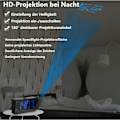 Miniatyrbild 2 av 6: Digital Väckarklocka för Sovrum, Takprojektionsväckarklocka med 180° Rotation, Dubbel Väckarklocka för Tunga Sovare, Batteribackup, USB-Telefon