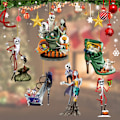 Miniatyrbild 1 av 5: Jack Skellington Akryl Hängande Ornament Set om 6, Julkulor för Halloween och Jul, Nightmare Before Christmas Tema (FMY) 6pcs