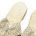 Miniatyrbild 4 av 8: Dam Bow Tie Sandaler Mode Halkfria Bekväma Andningsbara Damtofflor för Sommar Vit 38‑39