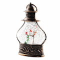 Miniatyrbild 1 av 5: Jul Snöglobslykta, Cylinder Glitter Snöglob, Brons Jul Snöglober, Lykta med Julgran Snögubbe Dekor Style 2