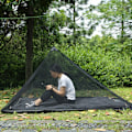 Miniatyrbild 5 av 7: Lättviktig Utomhus Camping Myggnät Tält Baldakin Säng med Väska (Svart)