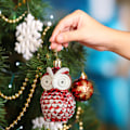 Miniatyrbild 5 av 5: Julgransprydnader, Set med 2 Julhattar och Polkagrisar Juldekorationer Små Hängen Style 4