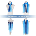 Miniatyrbild 4 av 5: Mjuk gradientfärg damscarf 175*75cm -(blå)- Lätt damscarf,mjuk lättviktsscarf Sjal Mode Elegant damscarf Present