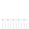 Miniatyrbild 1 av 5: 5-pack 1M Type-C Laddningskabel/Laddsladd Vit