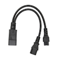 Miniatyrbild 7 av 7: Y-splitter Strömkabel IEC 320 C14 Hane till C13 och C5 Hona Splitter Adapter Kabel 10A 250V