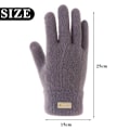 Miniatyrbild 6 av 6: Dam Höst Vinter Handskar Damcykling Rader Varma Finger Enfärgad Pekskärm Fleece Förtjockad Stickad purple