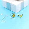 Miniatyrbild 4 av 5: Söta Ananasörhängen i Guldfärgad Hypoallergen Plätering - Perfekt Present till Tonårsflickor (FMY)