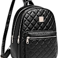 Miniatyrbild 1 av 5: Dam läder dagryggsäck liten elegant ryggsäck fashion casual ryggsäck