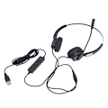 Miniatyrbild 2 av 7: Trådbundet Telefonheadset Brusreducering Ergonomisk Justerbar Volymkontroll USB Datorheadset för Onlinelektioner
