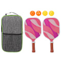 Miniatyrbild 2 av 8: Pickleballracket, Livfullt färgad glasfiberyta för elitkraft och precision, Professionell pickleballracket för nybörjare och proffs