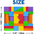 Miniatyrbild 4 av 6: Stora Skumblock Set för Småbarn 2-3 År, Mjuka Montessori Byggklossar, Badleksaker för Barn 18+ Månader