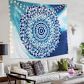 Miniatyrbild 4 av 5: Gobeläng Indisk Mandala Hippie Bohemian Oriental Väggduk SQBB