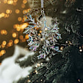 Miniatyrbild 3 av 5: Julgransdekorationer Hängande Juldekorationer Handblåsta Konstprydnader med Rep för Jul Julfest Hemdekorationer Style 3