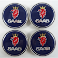 Miniatyrbild 1 av 3: Saab 63MM 4-pack Saab Silver navkapslar i en one size