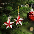 Miniatyrbild 3 av 5: Julgransprydnader, Set med 2 Julhattar och Polkagrisar Juldekorationer Små Hängen Style 2