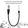 Miniatyrbild 8 av 8: Professionell ljudanslutningskabel, Mini XLR hona till 3,5 mm hane adapterkabel för högkvalitativ signalöverföring mellan headset och elgitarrer