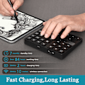 Miniatyrbild 7 av 8: Ergonomisk Bluetooth-numerisk knappsats för förbättrad enhandsmanövrering, hudvänliga material, kompakt design för sömlös integrering i din arbetsyta
