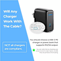 Miniatyrbild 6 av 7: 15V 3A Typ C Power Laddare Adapter USB C PD Laddningskabel för Microsoft Surface Pro 8/7/6/5/4/3 Laptop Book 3/2/1 GO Svart 1,5m