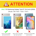 Miniatyrbild 2 av 5: CQBB Fintie fodral kompatibelt med Samsung Galaxy Tab A7 10.4 2020-modell (SM-T500/T505/T507), svart