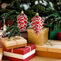 Miniatyrbild 4 av 5: Julgransprydnader, Set med 2 Julhattar och Polkagrisar Juldekorationer Små Hängen Style 1