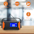 Miniatyrbild 4 av 5: Bärbar Nödvärdesradio, Sol- och Handvevsdriven, Uppladdningsbart Batteri med SOS-Signal & Ficklampa för Oförutsedda Händelser