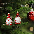 Miniatyrbild 3 av 5: Julgransprydnader, Set med 2 Julhattar och Polkagrisar Juldekorationer Små Hängen Style 2