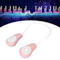 Miniatyrbild 1 av 8: Nackbands Bluetooth-högtalare Stereo Handsfree Brusreducering Bärbar Högtalare för Hem Utomhussporter Resor Rosa