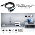 Miniatyrbild 1 av 2: Cabledeconn Kabel USB2.0 till RS232 Seriell Port Hona Adapter Konverter Kabel 1.83m Längd