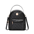 Miniatyrbild 2 av 5: Dam läder dagryggsäck liten elegant ryggsäck fashion casual ryggsäck