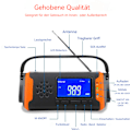 Miniatyrbild 3 av 5: Överlevnadsutrustning, Uppladdningsbar Solcellsradio med Vev för Nödsituationer, Hög Siren & Blinkande Helljus, Kontinuerlig Strömförsörjning & Multifunktion