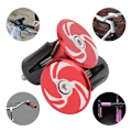 Miniatyrbild 6 av 7: CANSUCC 1 Par Aluminiumlegering Cykel Cykelstyre Styrhandtag Ändpluggar (röd)
