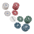 Miniatyrbild 4 av 7: 100 st Interaktiva Pokerchips Kortset med Portabel Järnlåda för Familjefest