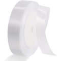 Miniatyrbild 1 av 4: Vit band, 4cm x 22m band, dubbelsidig polyester bröllopsband för presentinslagning, lämplig för DIY, Alla hjärtans dag bröllopsdekoration.