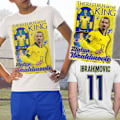 Miniatyrbild 3 av 4: Zlatan Ibrahimovic Sverige  t-shirt med Return of the king tryck White Medium White Medium