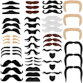 Miniatyrbild 1 av 5: 48-pack självhäftande falska mustascher för fester SQBB