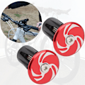 Miniatyrbild 5 av 7: CANSUCC 1 Par Aluminiumlegering Cykel Cykelstyre Styrhandtag Ändpluggar (röd)
