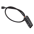 Miniatyrbild 4 av 8: PWM Fläkthubb för stationär datorkylare, fläktdelare hubbadapter flexibel användning Plug-N-Play, stöder upp till 5 st PC-kylfläktar 4-Pin & 3-Pin kontakt,
